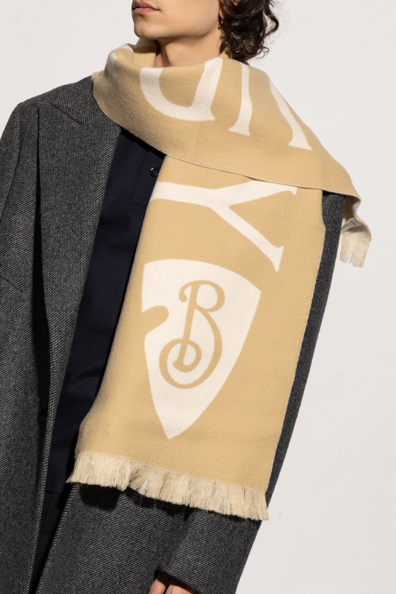 スカーフ Burberry Scarf - Burberry - Wool - Beige チェック カシミアスカーフ (ストーン) | Burberry®公式サイト
